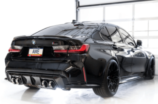 AWE SwitchPath Catback Exhaust w/ Chrome Silver Tips 2021 - 2025 BMW M3 / M4 - 3025 - 43480 - Subimods.com