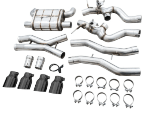 AWE SwitchPath Catback Exhaust w/ Diamond Black Tips 2021 - 2025 BMW M3 / M4 - 3025 - 42480 - Subimods.com