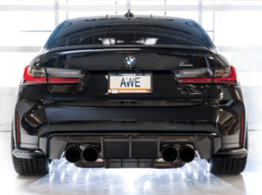 AWE SwitchPath Catback Exhaust w/ Diamond Black Tips 2021 - 2025 BMW M3 / M4 - 3025 - 42480 - Subimods.com