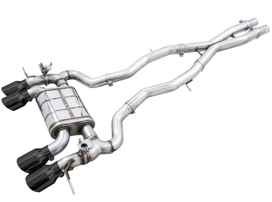 AWE SwitchPath Catback Exhaust w/ Diamond Black Tips 2021 - 2025 BMW M3 / M4 - 3025 - 42480 - Subimods.com