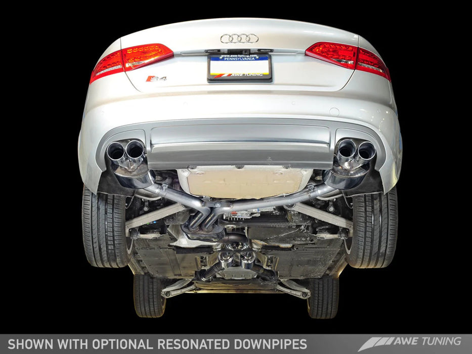 AWE Touring Edition Catback Exhaust w/ Chrome Silver Tips 2010 - 2016 Audi S4 - 3010 - 42018 - Subimods.com
