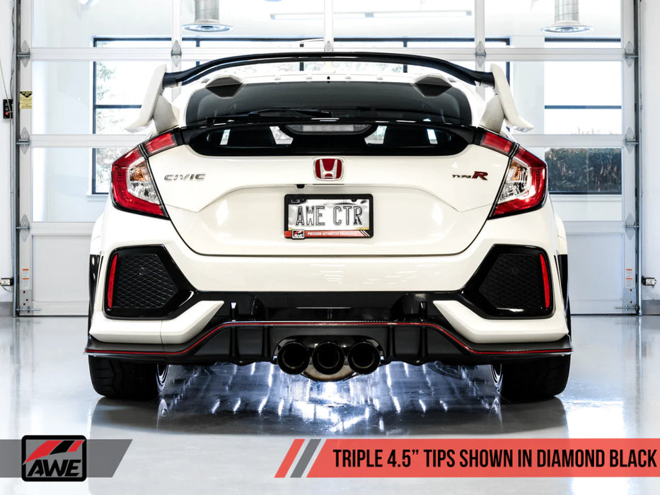 AWE Touring Edition Catback Exhaust w/ Diamond Black Tips 2017-2021 Honda Civic Type R (FK8) - 3015-53006 - Subimods.com