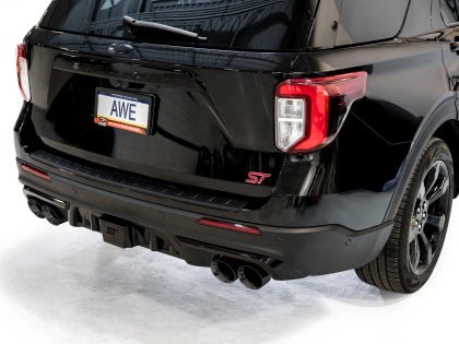 AWE Touring Edition Catback Exhaust w/ Diamond Black Tips 2020 - 2024 Ford Explorer / 2020 - 2025 Lincoln Aviator - 3015 - 43625 - Subimods.com