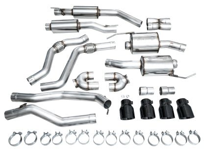 AWE Touring Edition Catback Exhaust w/ Diamond Black Tips 2020 - 2024 Ford Explorer / 2020 - 2025 Lincoln Aviator - 3015 - 43625 - Subimods.com