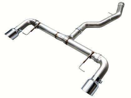 AWE Track Edition Axleback Exhaust w/ Chrome Silver Tips 2019 - 2024 BMW 330i / 2021 - 2024 BMW 440i - 3020 - 32429 - Subimods.com