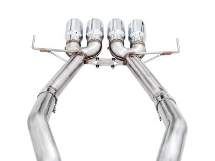 AWE Track Edition Axleback Exhaust w/ Chrome Silver Tips (includes AWE AFM valve simulators) 2014 - 2019 Chevrolet Corvette - 3020 - 42073 - Subimods.com