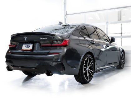 AWE Track Edition Axleback Exhaust w/ Diamond Black Tips 2019 - 2024 BMW 330i / 2021 - 2024 BMW 440i - 3020 - 33429 - Subimods.com