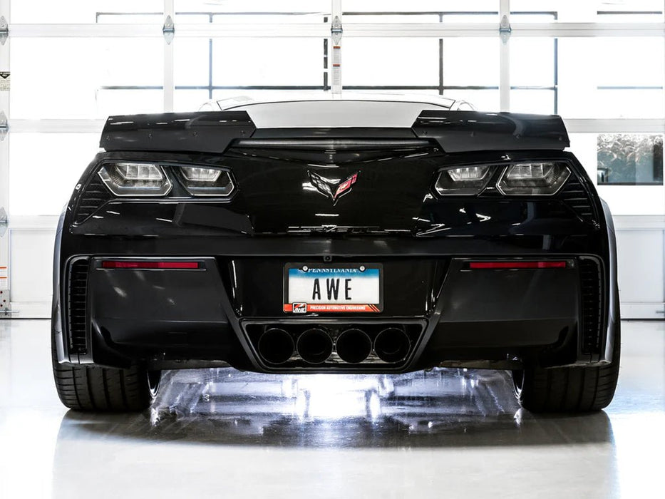 AWE Track Edition Axleback Exhaust w/ Diamond Black Tips (includes AWE AFM valve simulators) 2014 - 2019 Chevrolet Corvette - 3020 - 43081 - Subimods.com