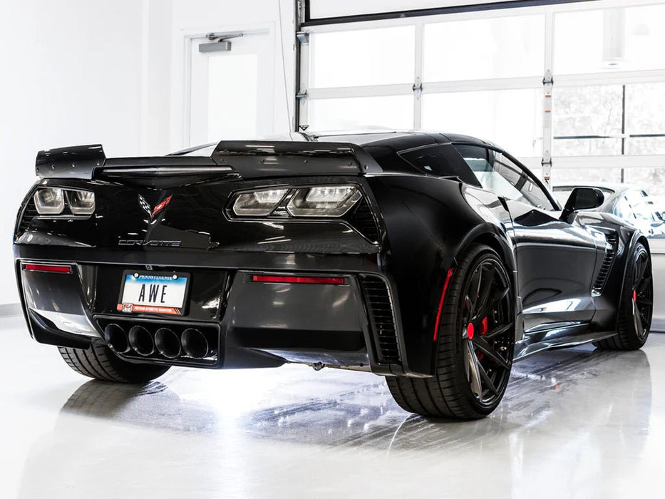 AWE Track Edition Axleback Exhaust w/ Diamond Black Tips (includes AWE AFM valve simulators) 2014 - 2019 Chevrolet Corvette - 3020 - 43081 - Subimods.com