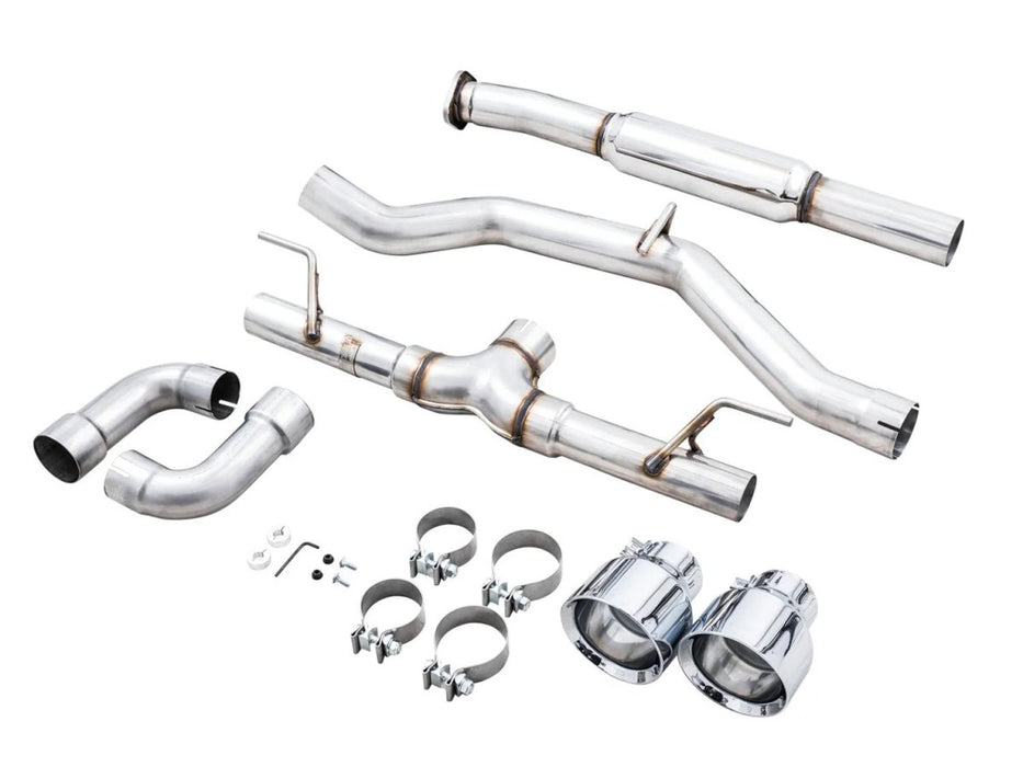 AWE Track Edition Catback Exhaust w/ Chrome Silver Tips 2013 - 2024 BRZ / 2017 - 2021 Toyota 86 / 2022 - 2024 GR86 - 3020 - 32279 - Subimods.com