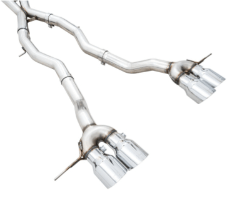 AWE Track Edition Catback Exhaust w/ Chrome Silver Tips 2021 - 2025 BMW M3 / M4 - 3020 - 43482 - Subimods.com