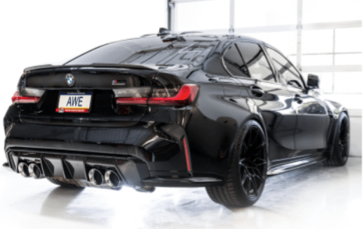 AWE Track Edition Catback Exhaust w/ Chrome Silver Tips 2021 - 2025 BMW M3 / M4 - 3020 - 43482 - Subimods.com