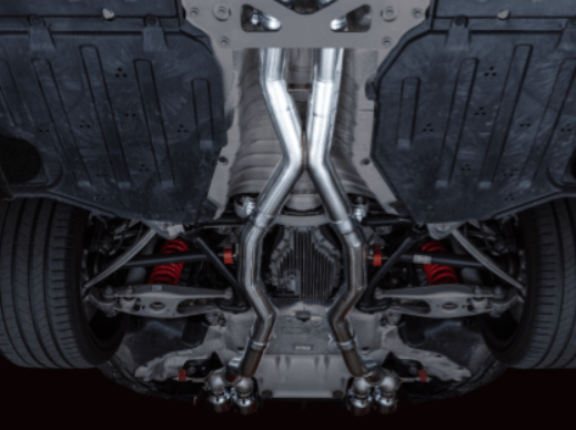 AWE Track Edition Catback Exhaust w/ Chrome Silver Tips 2021 - 2025 BMW M3 / M4 - 3020 - 43482 - Subimods.com