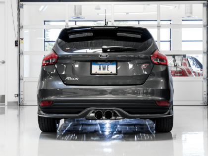 AWE Track Edition Catback Exhaust w/ Diamond Black Tips 2013 - 2018 Ford Focus ST - 3020 - 33036 - Subimods.com