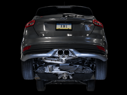 AWE Track Edition Catback Exhaust w/ Diamond Black Tips 2013 - 2018 Ford Focus ST - 3020 - 33036 - Subimods.com