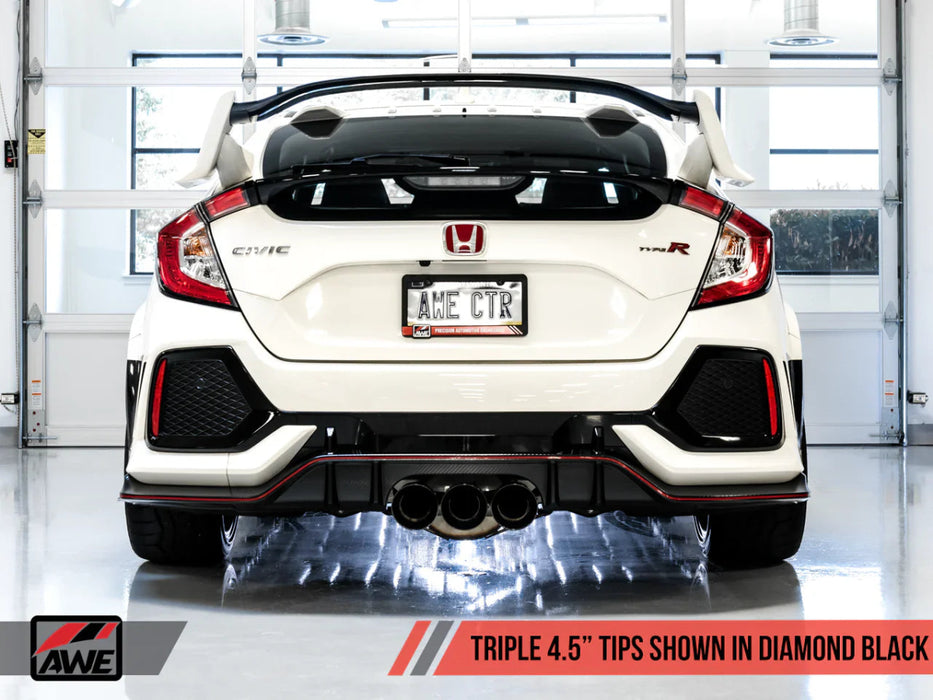 AWE Track Edition Catback Exhaust w/ Diamond Black Tips 2017-2021 Honda Civic Type R (FK8) - 3020-53002 - Subimods.com