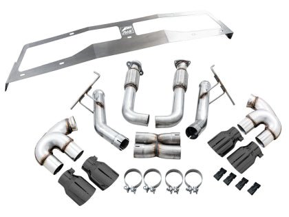AWE Track Edition Catback Exhaust w/ Diamond Black Tips 2020 - 2025 Chevrolet Corvette - 3020 - 43086 - Subimods.com