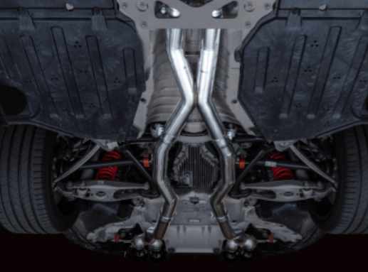 AWE Track Edition Catback Exhaust w/ Diamond Black Tips 2021 - 2025 BMW M3 / M4 - 3020 - 42482 - Subimods.com