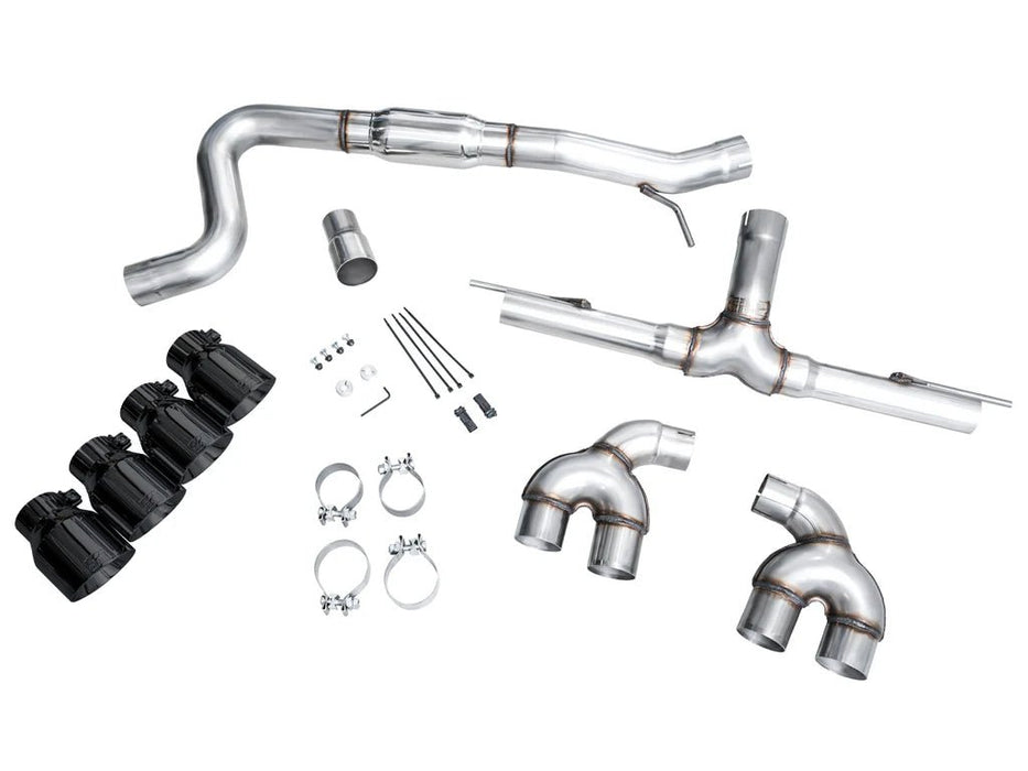 AWE Track Edition Catback Exhaust w/ Diamond Black Tips 2022 - 2024 Volkswagen Golf R - 3020 - 43658 - Subimods.com