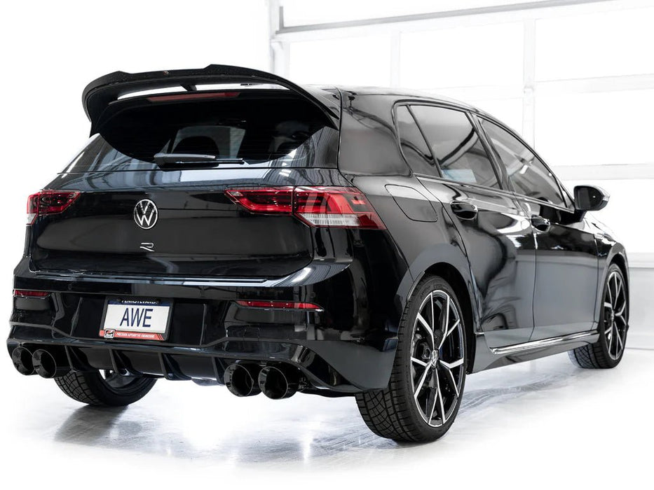 AWE Track Edition Catback Exhaust w/ Diamond Black Tips 2022 - 2024 Volkswagen Golf R - 3020 - 43658 - Subimods.com