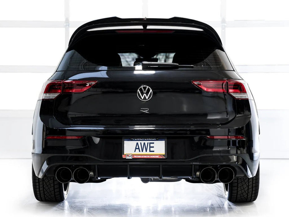 AWE Track Edition Catback Exhaust w/ Diamond Black Tips 2022 - 2024 Volkswagen Golf R - 3020 - 43658 - Subimods.com