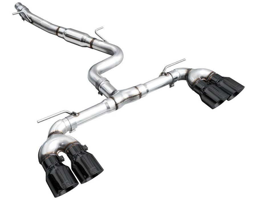 AWE Track Edition Catback Exhaust w/ Diamond Black Tips 2022 - 2024 Volkswagen Golf R - 3020 - 43658 - Subimods.com