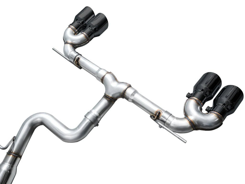 AWE Track Edition Catback Exhaust w/ Diamond Black Tips 2022 - 2024 Volkswagen Golf R - 3020 - 43658 - Subimods.com
