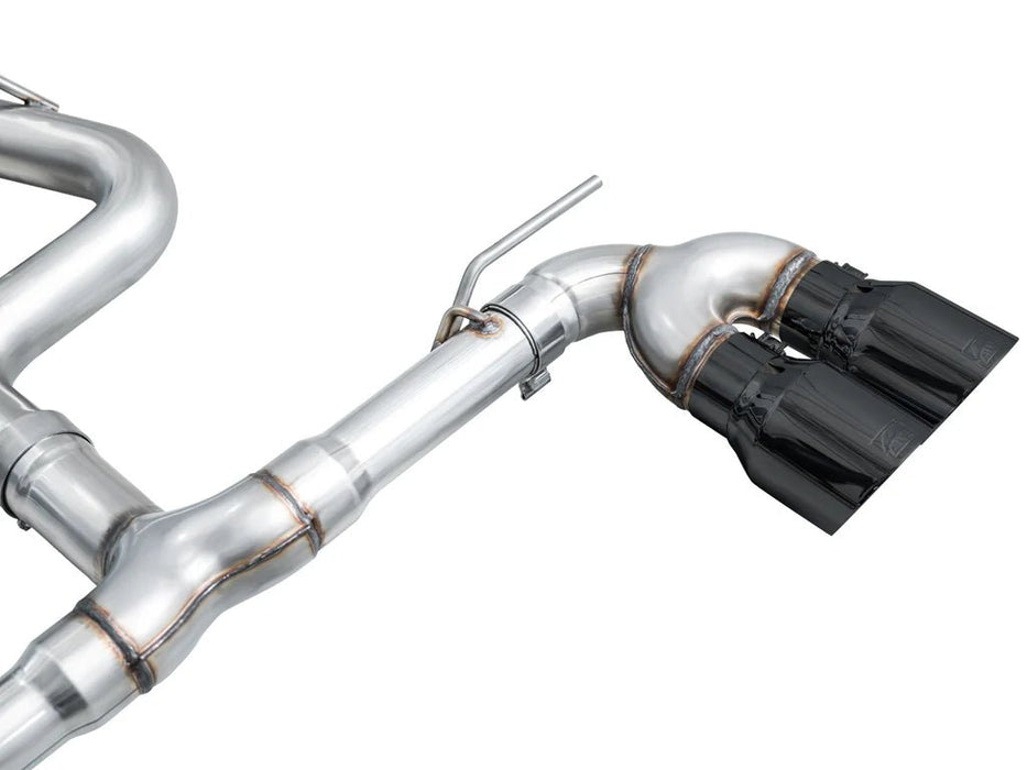 AWE Track Edition Catback Exhaust w/ Diamond Black Tips 2022 - 2024 Volkswagen Golf R - 3020 - 43658 - Subimods.com
