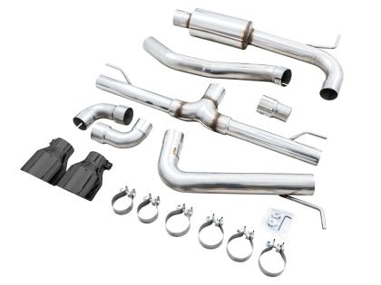AWE Track Edition Catback Exhaust w/ Diamond Black Tips 2022 - 2024 Volkswagen GTI - 3020 - 33658 - Subimods.com