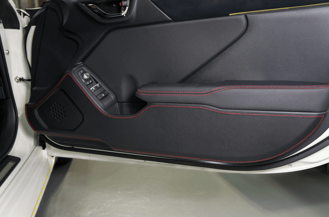 Axis Parts Door Kick Guard Razor Pattern w/ Red Stitching 2022 - 2024 BRZ / 2022 - 2024 GR86 - KG-8B2-045 - Subimods.com
