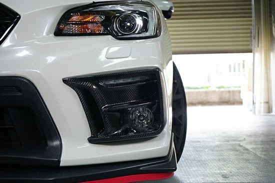 Axis Parts Dry Carbon Fog Light Cover 2018 - 2021 WRX / 2018 - 2021 STI For Use w/ Fog Lamps - ST - 650 - Subimods.com