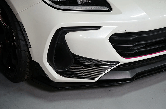 Axis Parts Dry Carbon Front Bumper Garnish For Use w/o Accessory Liner 2022 - 2024 BRZ / 2022 - 2024 GR86 - ST-748 - Subimods.com