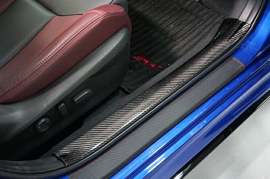 Axis Parts Dry Carbon Front Door Sill Scuff Cover 2022 - 2024 WRX - ST - 638TH - Subimods.com