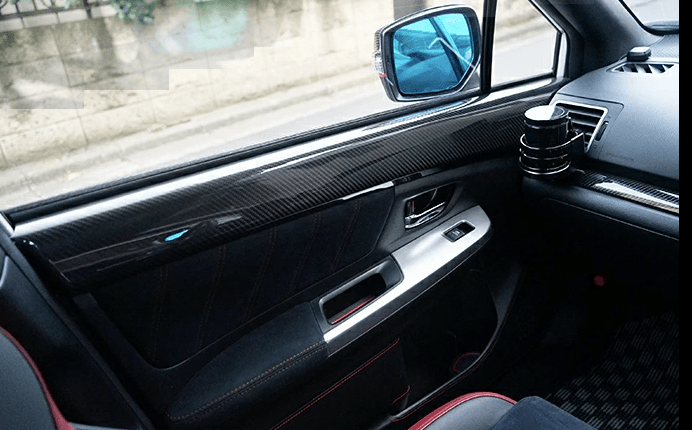 Axis Parts Dry Carbon Front Door Trim Cover 2015 - 2021 WRX / 2015 - 2021 STI - RJ - 230 - Subimods.com
