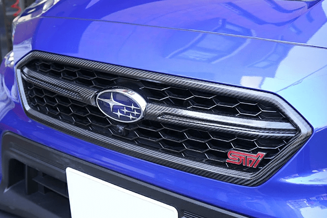 Axis Parts Dry Carbon Front Grille Garnish Set 2015 - 2021 WRX / 2015 - 2021 STI - ST-458 - Subimods.com