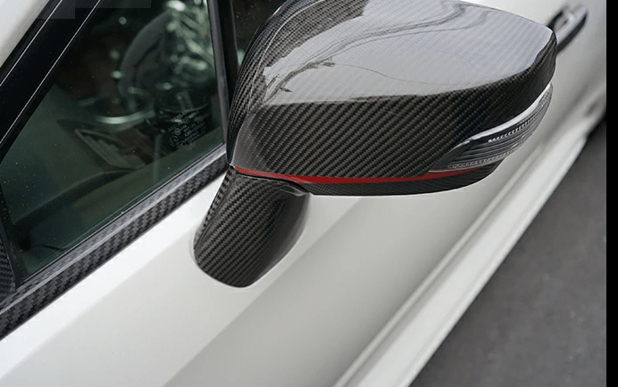 Axis Parts Dry Carbon Mirror Cap Stem Cover 2015 - 2021 WRX / 2015 - 2021 STI - ST - 443 - 469USA - Subimods.com