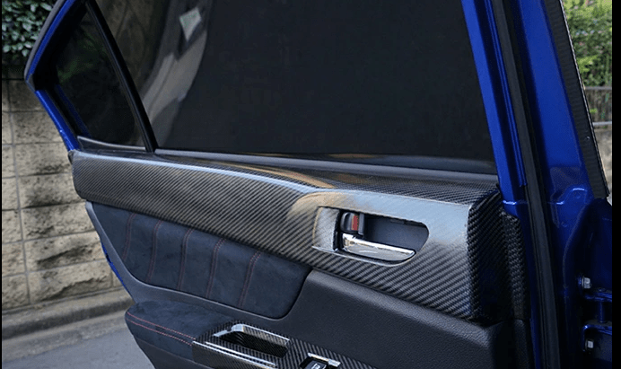 Axis Parts Dry Carbon Rear Door Trim Cover 2015 - 2021 WRX / 2015 - 2021 STI - RJ - 240 - Subimods.com