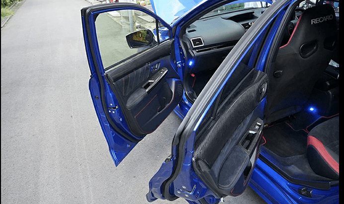 Axis Parts Dry Carbon Rear Door Trim Cover 2015 - 2021 WRX / 2015 - 2021 STI - RJ - 240 - Subimods.com