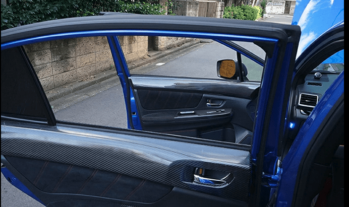 Axis Parts Dry Carbon Rear Door Trim Cover 2015 - 2021 WRX / 2015 - 2021 STI - RJ - 240 - Subimods.com