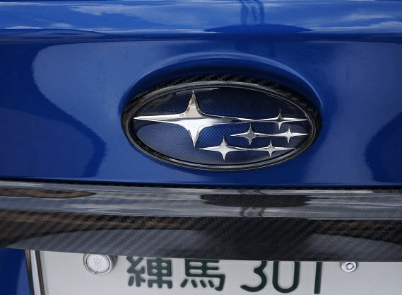 Axis Parts Dry Carbon Rear Emblem Cover 2015 - 2021 WRX / 2015 - 2021 STI / 2022 - 2024 BRZ - ST - 326E - Subimods.com