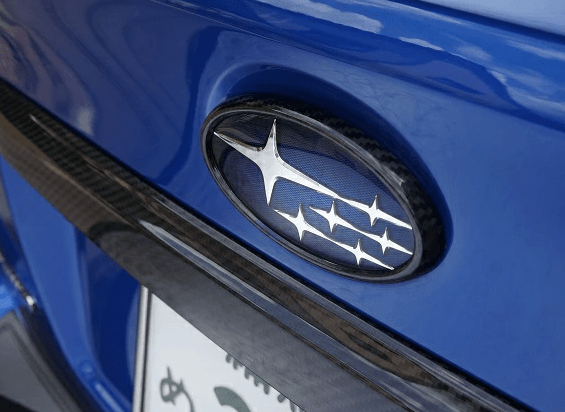 Axis Parts Dry Carbon Rear Emblem Cover 2015 - 2021 WRX / 2015 - 2021 STI / 2022 - 2024 BRZ - ST - 326E - Subimods.com