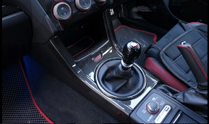 Axis Parts Dry Carbon Shift Panel Cover 2015 - 2021 WRX / 2015 - 2021 STI For Use w/ STI Logo - ST - 301 - USA - Subimods.com