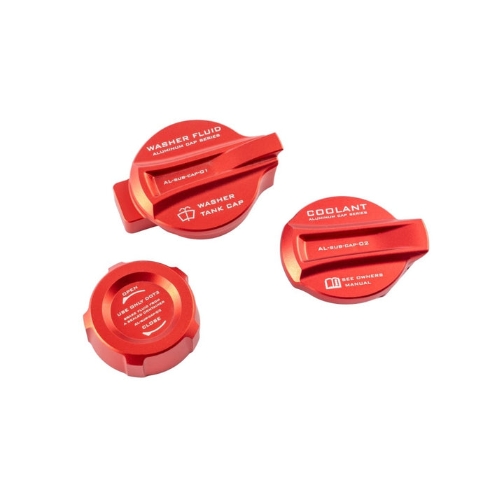 Axis Parts Reservoir Cap Set 2022 - 2024 BRZ / 2022 - 2024 GR86 - brz-gr86-tank-cap-3p-red - Subimods.com