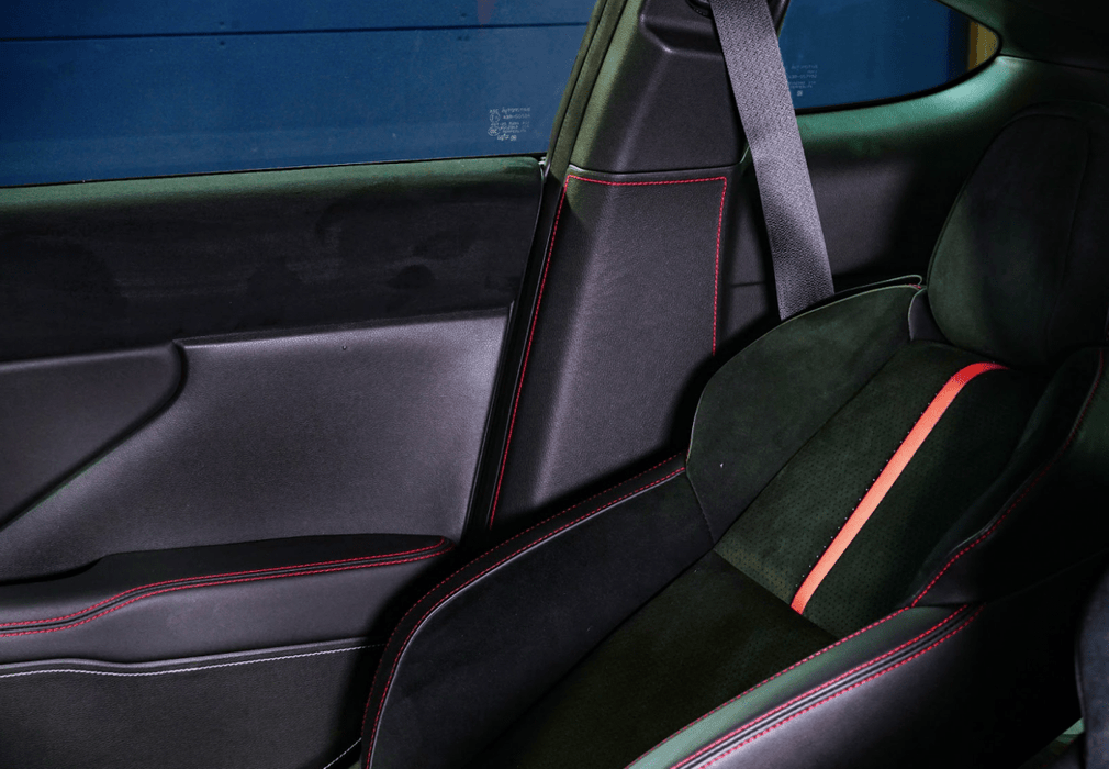 Axis Parts Seat Belt Buckle Guard Razor Pattern w/ Red Stitching 2022 - 2024 BRZ / 2022 - 2024 GR86 - SBG-882-001 - Subimods.com