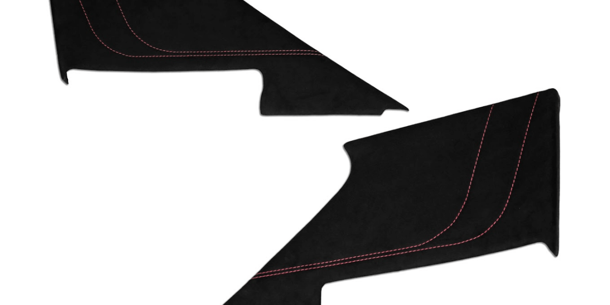 Axis Parts Ultrasuede Door Panel Cover Black with Red — Subimods.com