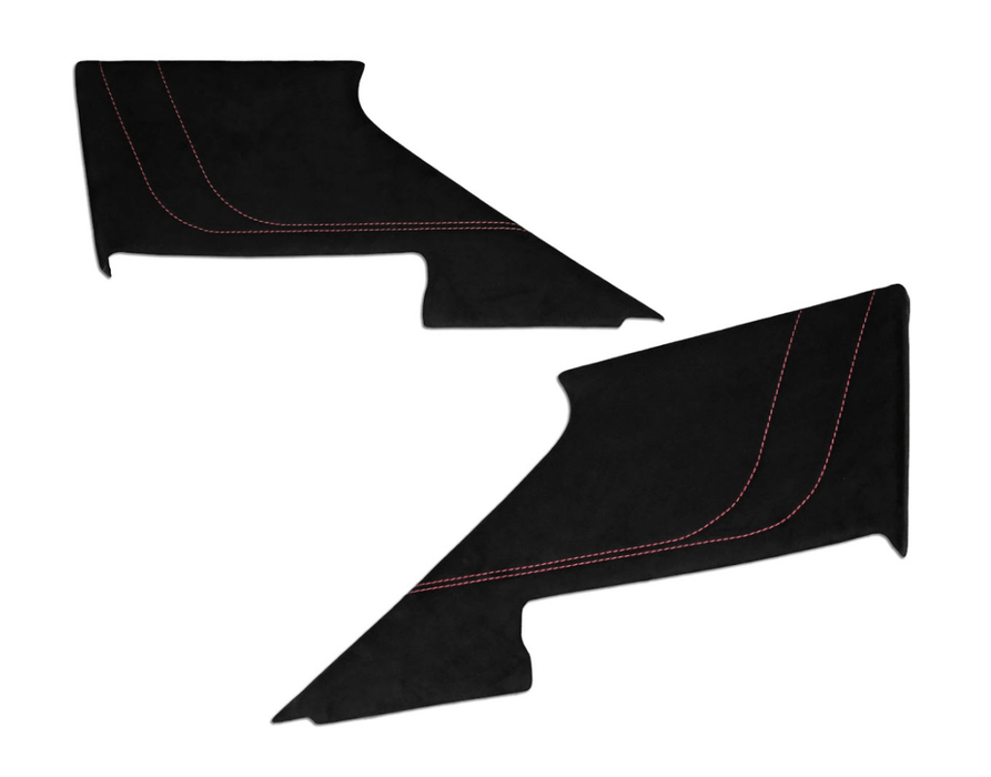 Axis Parts Ultrasuede Door Panel Cover Black with Red — Subimods.com