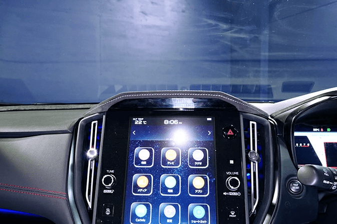 Axis Parts Ultrasuede Infotainment Hood Cover Black w/ Red Stitching 2022 - 2024 WRX / 2024 - 2025 Crosstrek / 2024 - 2025 Impreza - ST-693USAB - Subimods.com