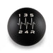 Billetworkz 5 Speed Weighted Shift Knob WRX - Heartbeat Engraving - BW-KNB-WRX5-HB5-MBLK-SP - Subimods.com