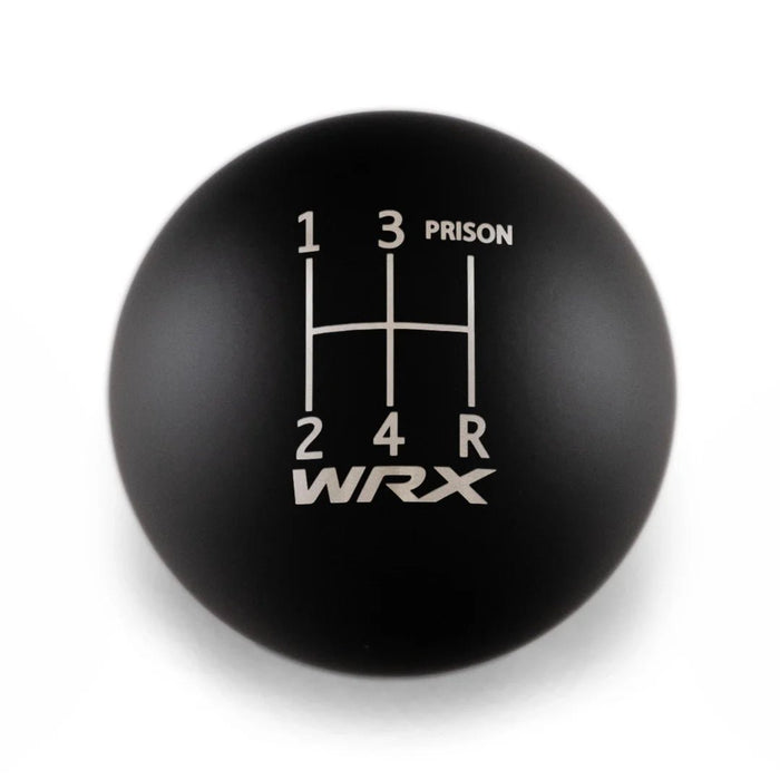 Billetworkz 5 Speed WRX Jail - Prison Weighted Stainless Steel Shift Knob Fits Most Subaru Models - BW-KNB-WRX5-WRX5JL-MBLK-SP - Subimods.com