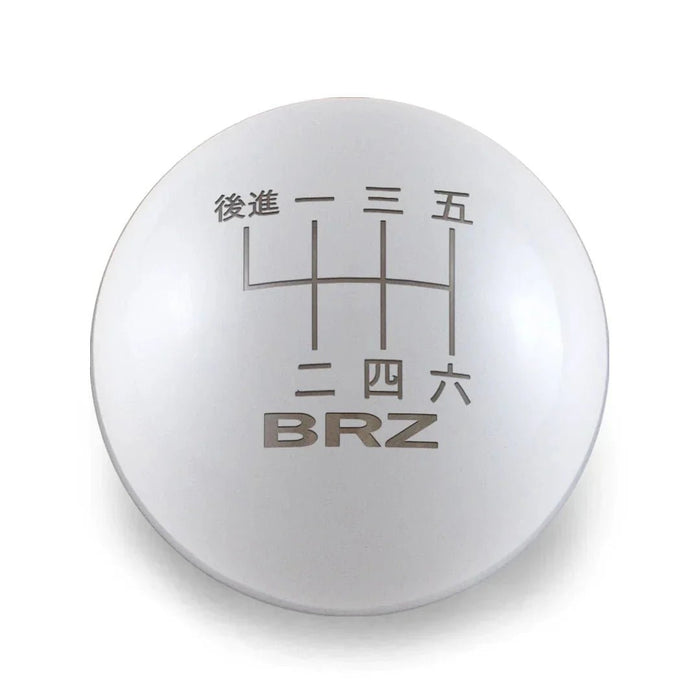 Billetworkz 6 Speed Japanese Engraving Weighted Shift Knob Fits Most Subaru BRZ / GR86 Models - BW-KNB-BRZ2-JPBRZ-GWHT-CK - Subimods.com